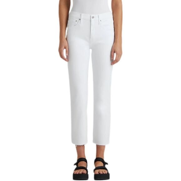 NWT Edwin Bree Cropped Optic white ankle jeans size 33 - Picture 1 of 14
